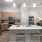 a kitchen with a prep island